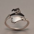 thumbnail image 4 of Anillo de bruja de Halloween Anillos creativos Anillos de bruja de moda Anillo con sombrero de bruja, 4 of 4