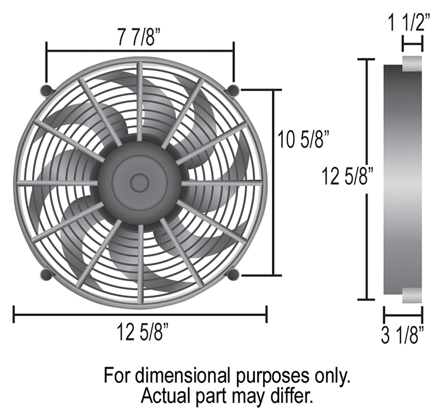 Derale 16925 Radiator Pusher/Puller Fan