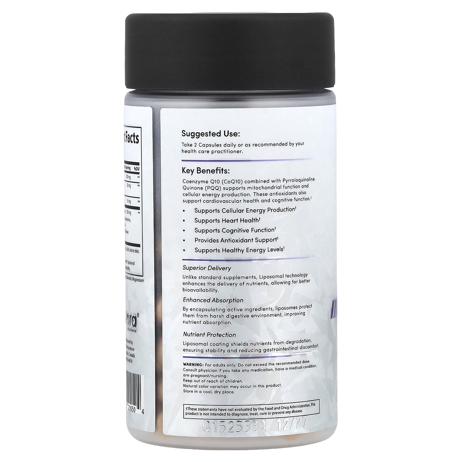 Aurora Nutrascience CoQ10 / PQQ, 60 Capsules