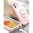 thumbnail image 3 of iPhone 12 Mini Case - Heavy Duty Hybrid Rugged Dual Layer Protective Shockproof Kickstand Cover with Ring Holder for Apple iPhone 12 Mini 5.4", D, 3 of 8