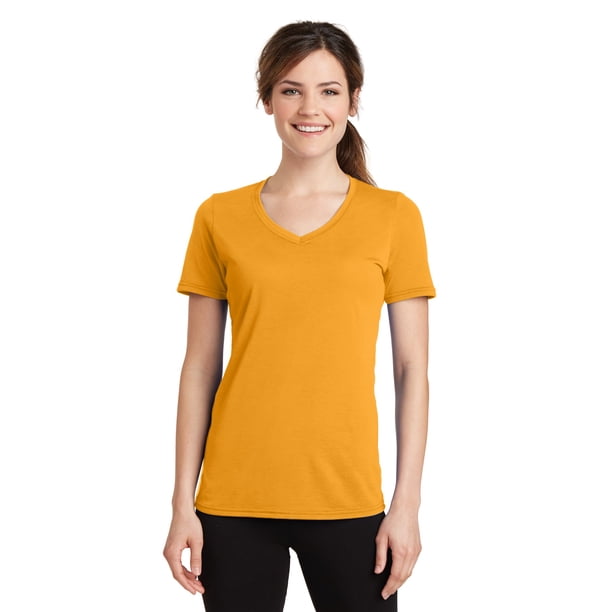 Camiseta con cuello en V para damas Performance Blend de Port & Company?. LPC381V Puerto & Compa??a LPC381V
