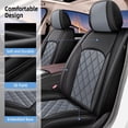 thumbnail image 6 of Car Seat Covers,Full Set for Ford Flex 2011-2019 :5 Seats Premium Luxury Leather Seat Cover Seat Protector Gray,Full Set(2 Row 5 Seats), 6 of 8