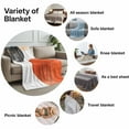thumbnail image 6 of Flannel Fleece Throw Blanket Orange Color Block Abstract Geometric Lightweight Soft Plush Blankets,Boho Nordic Style Cozy Warm Throw Blanket for Couch Sofa Bed Car Office All Season Use 60x80in, 6 of 9