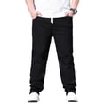 thumbnail image 3 of Tqyyweavej Men's Relaxed Fit Jeans Oversized Stretch Drawstring Cargo Denim Pants Open Bottom Casual Everyday Jeans with Pockets, 3 of 10