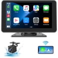 thumbnail image 1 of Pantalla para Auto, 7 Pulgadas, Táctil, Inalámbrica, CarPlay, Android Auto, GPS, Cámara de Respaldo, Bluetooth, Universal, 1 of 7
