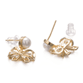 thumbnail image 3 of Yoursfs Glitter CZ Bow Pearl Drop Earrings For Women Silver Crystal Bowknot Gold Plated Hypoallergenic Pierced Earrings Jewellery, 3 of 5