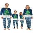 thumbnail image 1 of Family Matching Christmas Pajamas Set   Snowflake Tree Print Long Sleeve Tops Long Pants for Parents Kids, 1 of 7