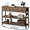 Brown, variant on Aufeile 43" Narrow Console Table, Entryway Table with 3 Drawers and Outlets, Fabirc Sofa Table with Open Shelves for Couch, Hallway, Foyer, Living Room, Brown