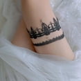 thumbnail image 3 of 2pcs / atractivas de encaje pierna muslo liguero cinturón S negro Hugo liga nupcial de la boda, 3 of 7
