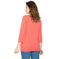 thumbnail image 3 of Turtle Bay New York Women's Classic Comfort Fit 3/4 Sleeve length Crew Neck Jersey Knit T-Shirt, 3 of 6