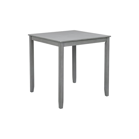 Dtwnek Square Wooden Dining Table for 4 Person, Kitchen Table for Living Room Dining Room, 34.5"L*34.5"W*36"H, Gray,(Only Table)