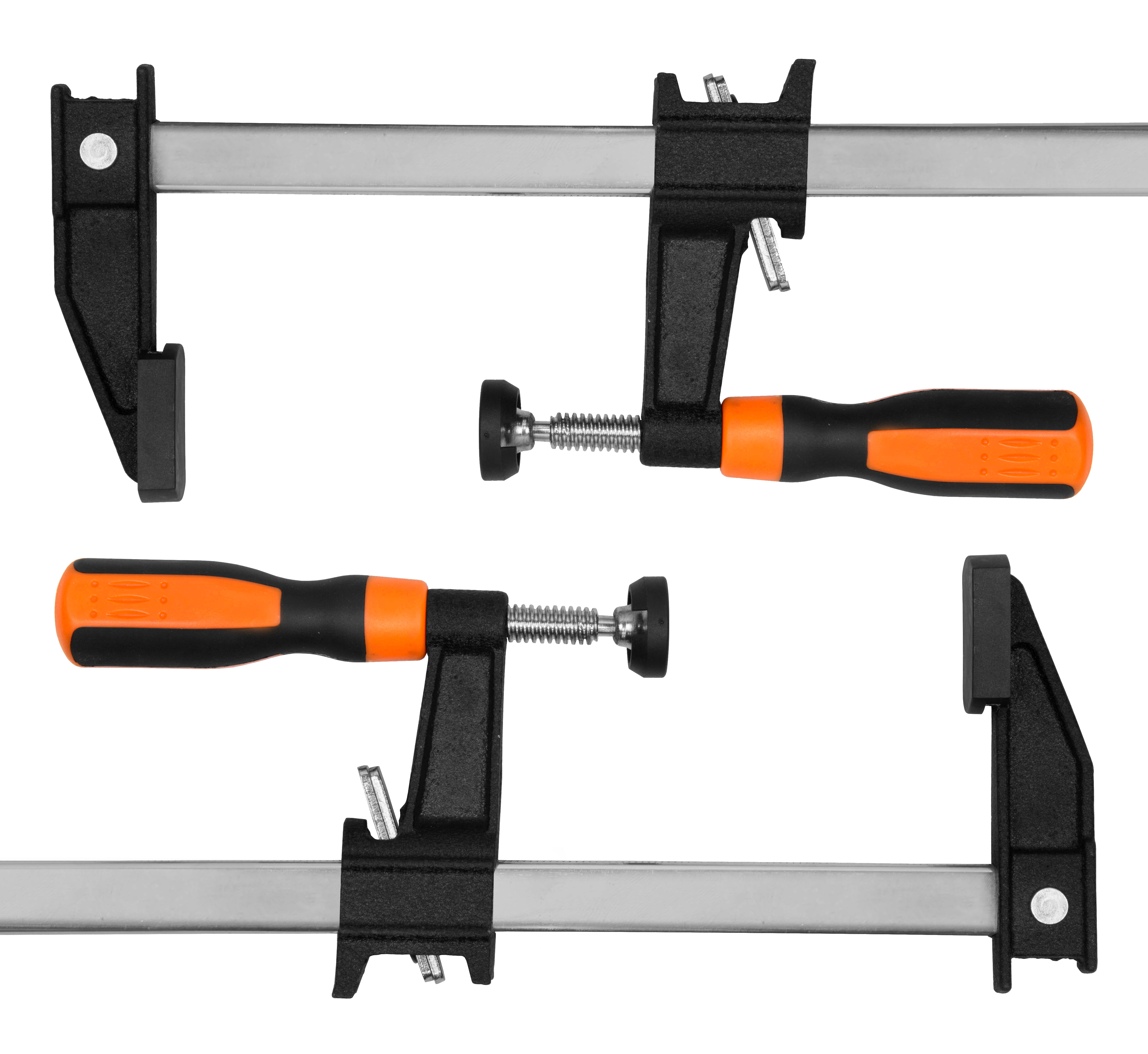 WEN Quick-Adjust 6-Inch Steel Bar Clamps with 2.5-Inch Throat and Micro-Adjustment Handle, Two Pack