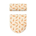 thumbnail image 5 of HELLHERO Carrot Print Toilet Lid Seat Cover Carrot Print 2 Piece Fits All Toilet Shapes for Bathroom Stretch Toilet Seat Lid Cover, 5 of 8