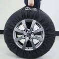 thumbnail image 6 of QILTON 4pcs Car Spare Tire Cover Case Auto Wheel Tire Storage Bags Dust-proof Waterproof Styling Vehicle Accessory Protector Tyre Tyre, 6 of 7