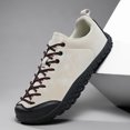 thumbnail image 3 of Men's Lace‑Up Low‑Top Hiking Trail Shoes, Synthetic Leather Upper Mesh Lining Square Toe Rugged Rubber Outsole Lightweight Footwear For Trekking Walking And Daily Outdoor Activities, 3 of 7