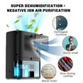 thumbnail image 2 of Deshumidificador de aire portátil de 1200 ml, 2 en 1, elimina la humedad, purificador de aniones, purificador de aire eléctrico, limpiador de aire silencioso para la cocina del hogar, color negro, 2 of 5