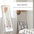 thumbnail image 4 of Lockable Jewelry Cabinet: With LED Light, Full-Length Mirror for Bedroom, Dressing Room, White, 4 of 6