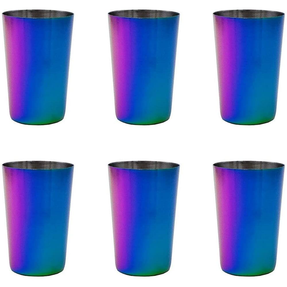 Ts Infinity Stainless Steel 2oz Set Of 6 Rainbow Shot Glasses Rainbow Shot