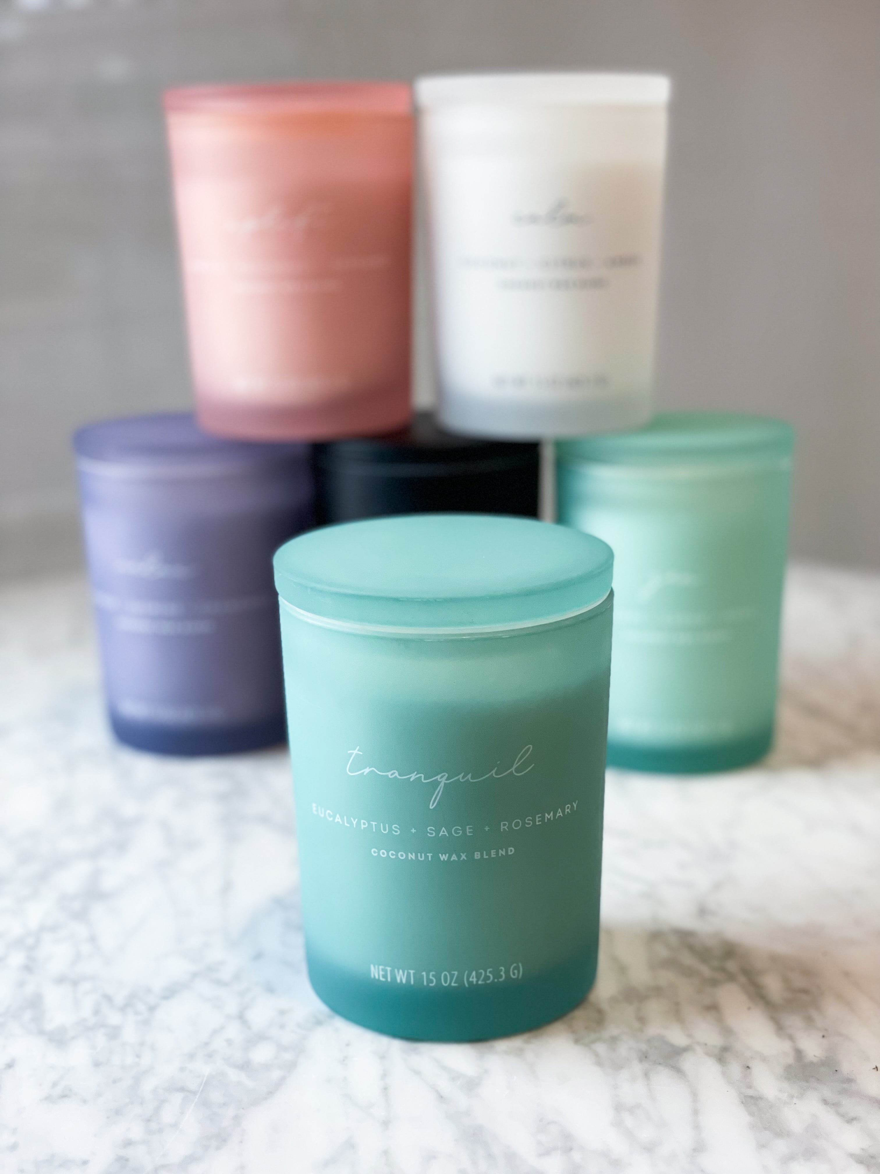 Allswell 15oz Scented 2-Wick Spa Candle - Tranquil (Eucalyptus + Sage + Rosemary)
