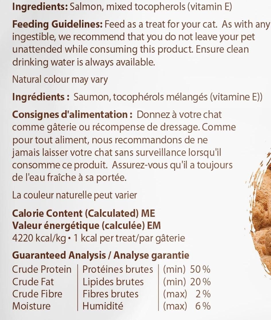Friandises pour chats Caledon Farms entièrement naturelles au saumon 28 g