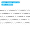 thumbnail image 3 of Unique Bargains Total 33 Feet Unfinished Cable Chain Round Link Chain Twisted 2mm for Jewelry Making, Silver, 3 of 7
