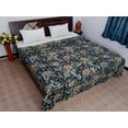 thumbnail image 2 of Handmade Floral Kantha Quilt: Indian Inspired Bedding, 2 of 2
