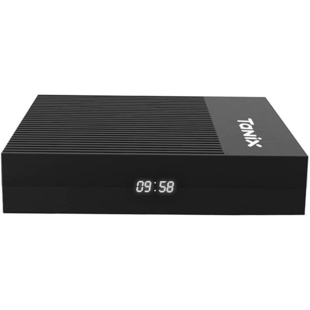 Tanix Android TV Box Amlogic Pro Quad-Core 64 Bits, Newest AV1 Vedio Codec Latest Android 11.0 Dual-WiFi 2.4G/5G and Bluetooth 4.0, Comes with 4GB RAM 32GB ROM
