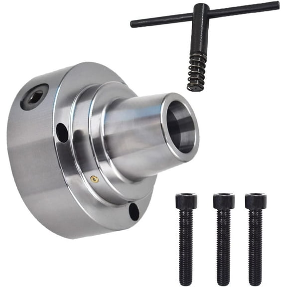 EPOTOOR 5C Collet Lathe Chuck, Plain Back Collet Chuck Closer 5 Inch 0.0006 Accuracy Compact Lathe Tight Tolerance for Milling Lathe