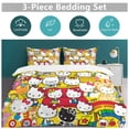 thumbnail image 5 of Hello Kitty 3-Piece Comforter Set for Bedroom, Hello Kitty Bedding Set for Kids Adults, Soft Microfiber Duvet Cover Set with Zipper Closure, 1 Duvet Cover + 2 Pillow Covers, 5 of 8