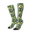 thumbnail image 2 of Vsdgher Football Doodle Print Thigh High Socks Extra Long Stretchy Sock Women Over Knee High Opaque Stocking Daily Wear, 2 of 8