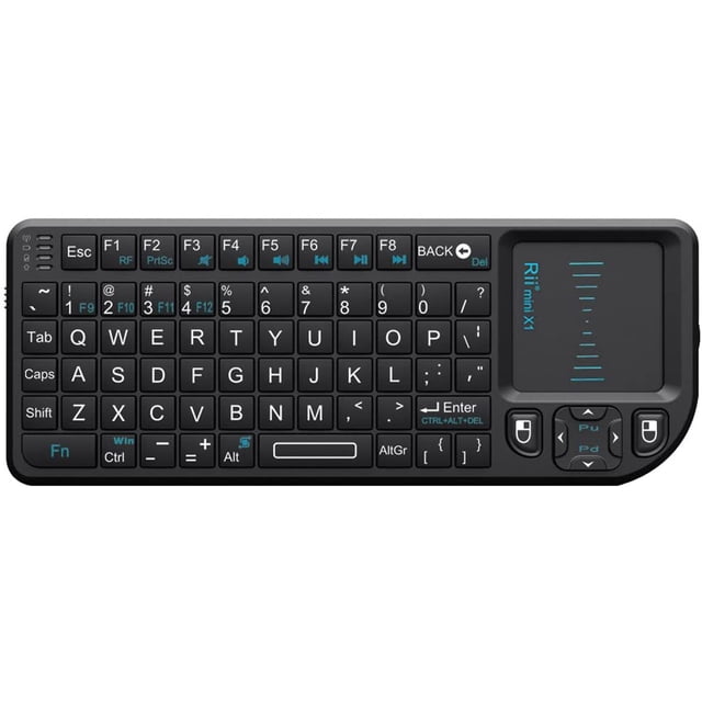 Mini Clavier Sans Fil, avec Souris Tactile, Clavier Sans Fil Léger et Portable, avec Récepteur USB et Télécommande