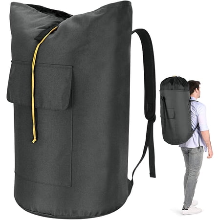 Extra Large Laundry Backpack With Structure - 120L Capacity, Stands Upright, Heavy Duty Hamper For College, Travel, Camp