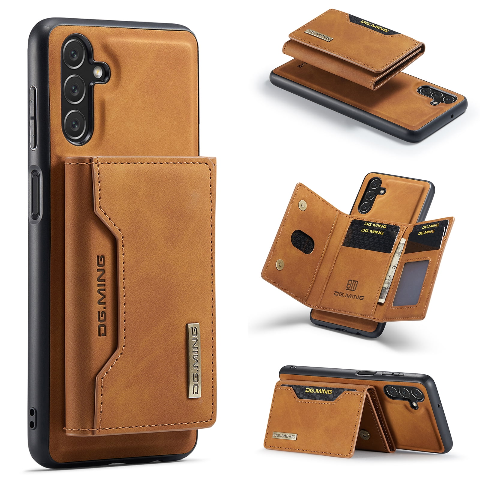 For Samsung Galaxy A03s Case Magnetic Buckle Leather Detachable Wallet Cover Card Pocket Back