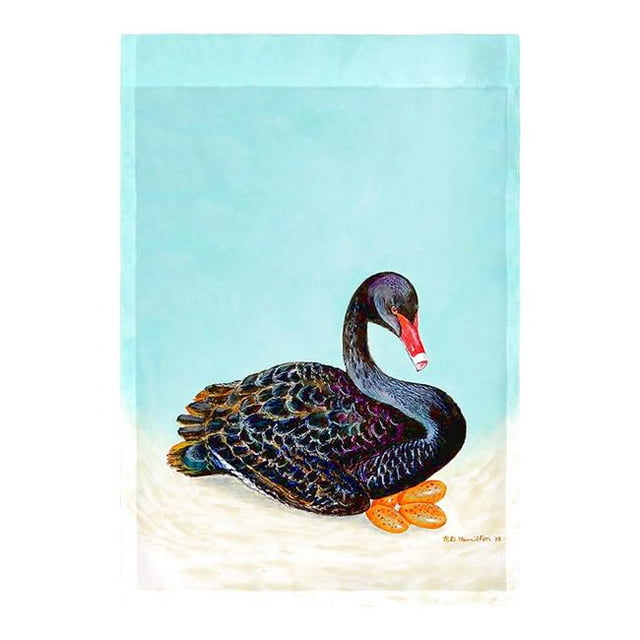 Betsy Drake FL1012 Drapeau Cygne Noir 12.5 x 18 Po