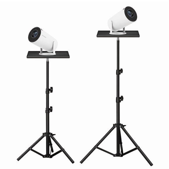 Adjustable Height Portable Tripod Stand Compatible for YG300/YG200/M24 Mini Projectors, Heavy-Duty Desktop Projector Stand with Tripod Base, Multi-Angle Photography Support for Theater
