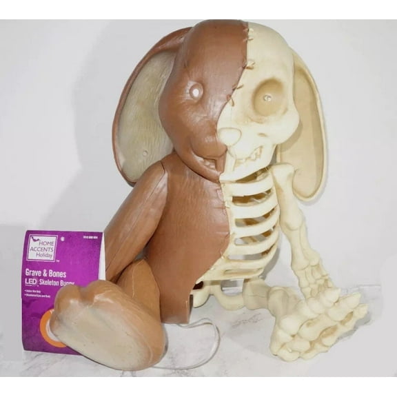 Halloween Rabbit Skeleton Bunny Lighted Decoration