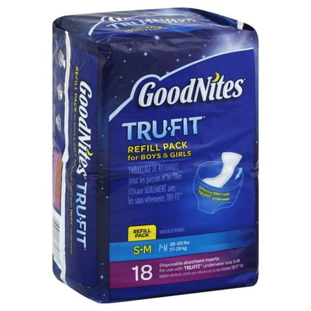 GoodNites Tru-Fit Disposable Absorbent Inserts, 18 count