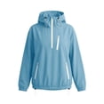 thumbnail image 4 of Admvng Women's Windproof Jacket Half Zip Pullover Drawstring Pocket Lightweight Water Resistant Outdoor Travel Windbreaker Coat, 4 of 7