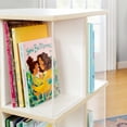 thumbnail image 2 of Guidecraft EdQ Rotating Book Display - White: 3-Tier 360 Spinning Standing Wooden Montessori Kids Book Storage with Acrylic Shelves for Classroom & Homeschool, 2 of 4