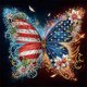 thumbnail image 1 of Pintura Diamante Parcial Mariposa Resina 30*30cm Likrtyny, 1 of 9