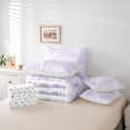 thumbnail image 5 of Homewish Dreamy Cute Bowknot Twin Bedding Sets 7-Piece, Fairy Tale Princess Bedding Comforter Set, Teens Kids Girls Women Reversible Sheet Sets, Luxury Bedroom Decor, 5 of 7