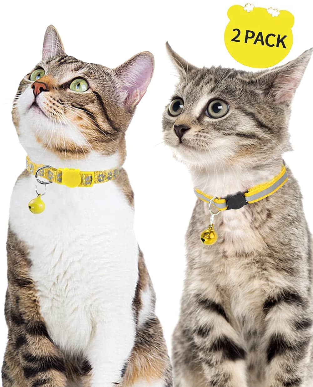 Cat Collar With Reflective Strip & Breakaway Buckle - Includes Safety Bell For Pets 9 thumbnail image