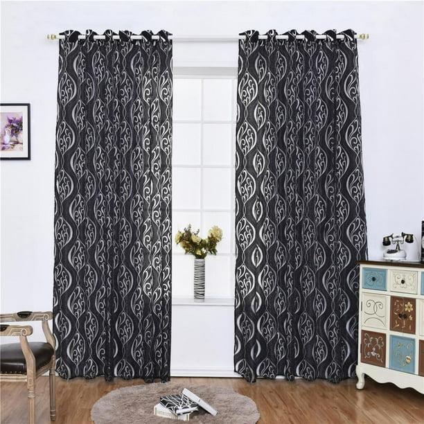 Panel de cortina surtido para , sala de , dormitorio, decoración 100x250cm Vides negras BLESIY Cortina de ventana
