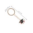 thumbnail image 4 of 5pcs llave llave mochila colgante adornar colgantes de diseño de sombrero doctoral, 4 of 7