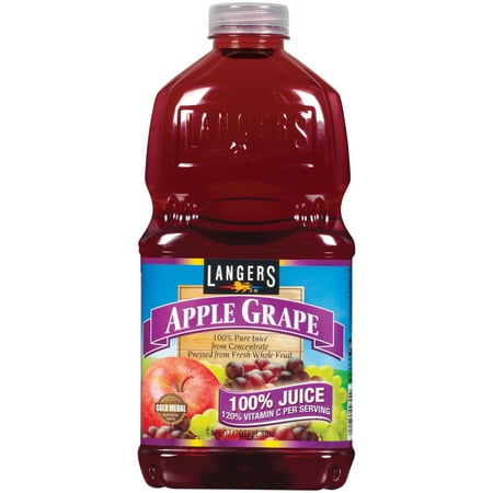 (8 pack) (8 Pack) Langers 100% Juice, Apple Grape With Vitamin C, 64 Fl Oz, 1 Count