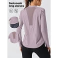 thumbnail image 3 of Top-kevin Women'S Long-Sleeve Sports Top with Mesh Back, Breathable Workout And Yoga Shirt, Suitable for Cycling, Fitness, Yoga, And Running., 3 of 4