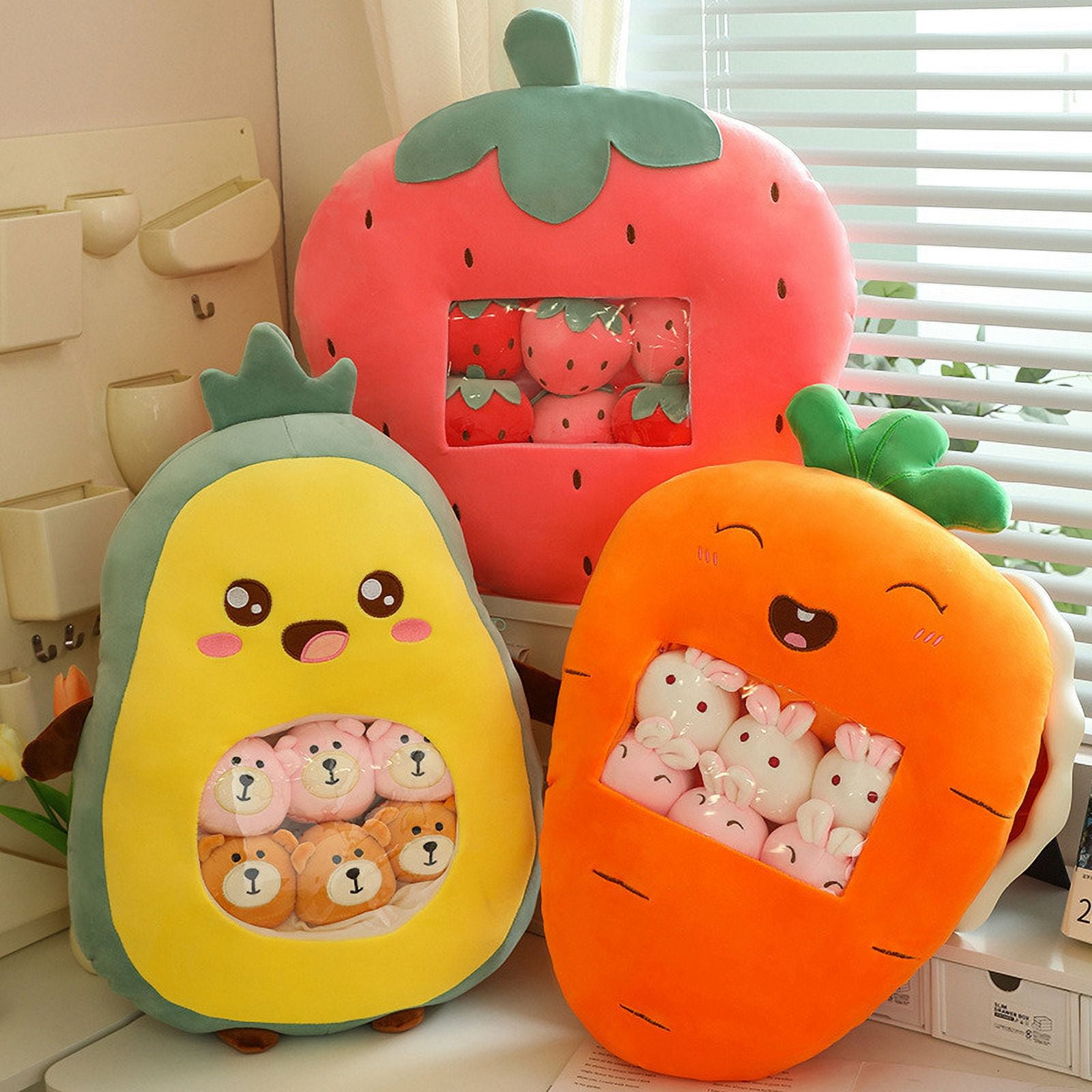 Creative Snack Pillow, A Bag Of Snacks, Carrot Doll, Pillows