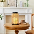thumbnail image 2 of Natural Rattan Lantern, Large Boho Lantern Decor with Flickering LED Candle and Remote Control for Living Room Table Decor, Indoor and Outdoor Hanging Lantern for Patio Lawn Porch Garden Yard, 2 of 8