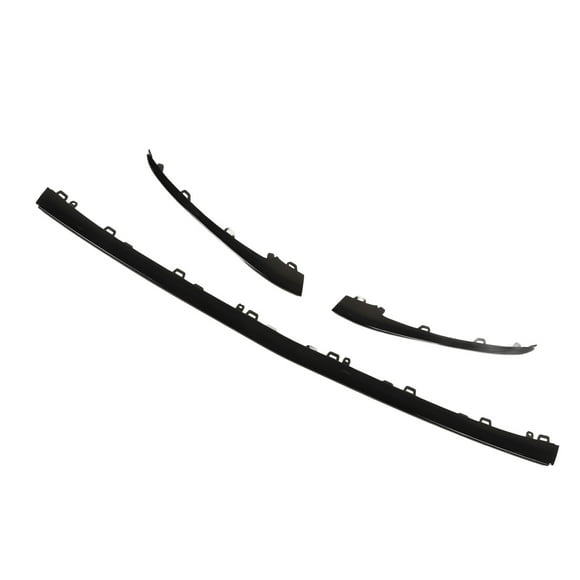 Car Front Body Kit, Gloss Black Impact 3pcs Front Bumper Trim Molding Left Middle Right for Upgrade
