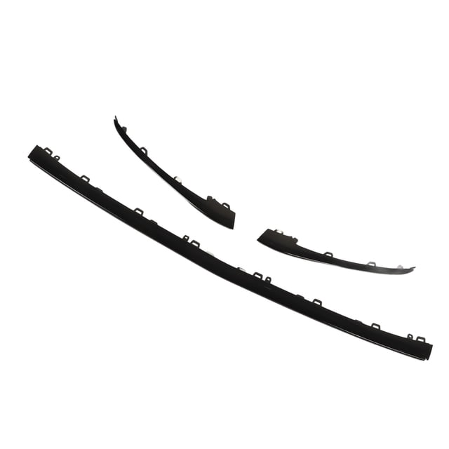 Car Front Body Kit, Gloss Black Impact 3pcs Front Bumper Trim Molding Left Middle Right for Upgrade